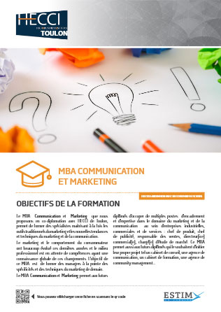 MBA Communication et Marketing