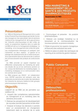 MBA en Marketing et Management de la santé et des Produits Pharmaceutiques